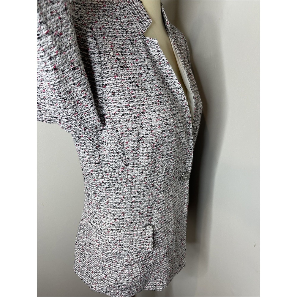 Womens St. John Tweed One-Button Blazer Jacket Sz 8 - Picture 5 of 9